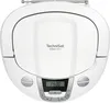 A top-down view of a white TechniSat Viola CD-1 boombox with a CD player and digital display. Voir les images du produit