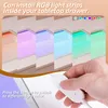 Toaletný stolík VANITII so sklenenou doskou a RGB Náhľad obrázku produktu 6