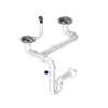 GRANMASTER Siphon Küchenspüle Manuelle 2-Kammer Produktbild-Vorschau 1