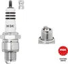 A product image showing a spark plug and a close-up of its tip, along with the brand logo. Produktbild-Vorschau