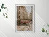 Blick auf Lissabon und Straßenbahn– Wandbild mit Rahmen – Produktbild-Vorschau 2
