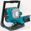 A portable LED work light with a battery pack inserted. Podgląd zdjęcia produktu