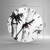 Wanduhr - Rund - Glasuhr - Asiatisch Aquarell Bambus - Produktbild-Vorschau 3
