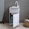 Lavatoio con mobile 45x50 cm bianco lucido con asse inclusa Anteprima dell’immagine prodotto 4