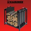 Kaminer 24628 Holzkorb 50,5 x 37 x 50 cm, schwarz Produktbild-Vorschau 2