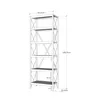 A technical drawing of a bookshelf with dimensions indicated. Podgląd zdjęcia produktu