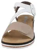 Sandalias planas Rieker Alabama para mujer, color blanco, Vista previa de la imagen del producto 9