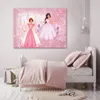 Leinwandbild Kinderzimmer Prinzessin 100x70 cm Mädchen XXL Produktbild-Vorschau 2