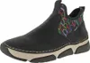 A single black boot with a colorful balloon pattern on the side, shown against a white background. Voir les images du produit