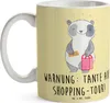 Mr. & Mrs. Panda Tasse Tante Shopping - Gelb Pastell - Produktbild-Vorschau 3