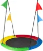 A colorful nest swing with flags attached to its ropes, isolated on a white background. Náhled obrázku produktu
