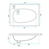 Rea Einbauwaschbecken Selena 60 Rectangle White Produktbild-Vorschau 6