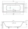 BADLAND Badewanne Rechteck Quadro 170x75 mit Acrylschürze, Produktbild-Vorschau 7
