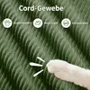 Polstrovaná taburetka Cord, zelená, modulárny odkladací Náhľad obrázku produktu 4
