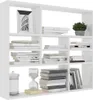 vidaXL Nástenná polica biela 90x16x78 cm Materiál drevo Náhľad obrázku produktu 3