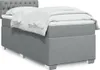 vidaXL Boxspringbett mit Matratze Hellgrau 80x200 cm Stoff Produktbild-Vorschau 2