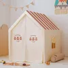 Kinder Spielhaus Beige 130 x 120 x 100 cm Spielzelt mit Produktbild-Vorschau 6