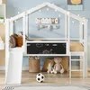 Merax Kinderbett Etagenbett 90x200 cm mit Rutsche, Produktbild-Vorschau 2