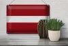 Blechschild Flagge Lettland 30x20cm Flag of Latvia Vintage Produktbild-Vorschau 4