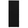 A black filing cabinet with wheels is shown from the side against a white background. Anteprima dell’immagine prodotto
