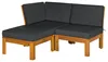 home24 Loungegruppe - 3-teilig - Webstoff / Akazie Massiv Produktbild-Vorschau 8