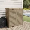 vidaXL Zewnętrzny kosz na śmieci Jasnobrązowy 78x41x86 cm Podgląd zdjęcia produktu 3