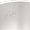 A close-up view of the word "MAX" embossed on a brushed metal surface. Produktbild-Vorschau