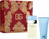 A gift set containing Dolce & Gabbana Light Blue Eau de Toilette and body cream, presented in a decorative box. Náhled obrázku produktu