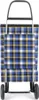 A shopping trolley with a blue, white, black, and yellow plaid pattern. Podgląd zdjęcia produktu