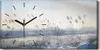 Wandkunst Leinwand Bild Uhr 60x30 Gemälde Abstrakte Winter Produktbild-Vorschau 1