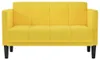 vidaXL Zweisitzer-Sofa Gelb 111 cm Stoff Produktbild-Vorschau 3