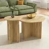 okwish Moderner Couchtisch-set 2-teiliges Runde Kaffeetisch Produktbild-Vorschau 3