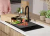 PRIMAGRAN Spülbecken Alles Schwarz 90x50cm, Granitspüle 1 Produktbild-Vorschau 6