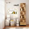 6 Ebenen Drehbares Bücherregal, 360° Drehbares Rundregal Produktbild-Vorschau 7