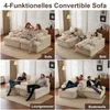 Sofa Cordsofa 2-Sitzer mit Bettfunktion, modernes Produktbild-Vorschau 7