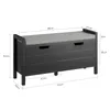 A diagram showing the dimensions of a shoe bench. Anteprima dell’immagine prodotto