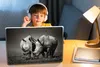 MuchoWow® Laptop Aufkleber Sticker Cover Nashorn - Vogel - Produktbild-Vorschau 3