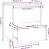vidaXL Noční stolek bílý 40x35x50 cm Masivní borovicové Náhled obrázku produktu 7