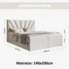 MOTIVENA Aspen Boxspringbett 140x200 Weiß Boucle (Catch Me Produktbild-Vorschau 7