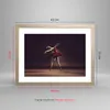 Gerahmtes Poster - Rahmen in heller Eiche - Ballerina Rot Produktbild-Vorschau 5