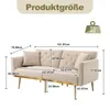 Sofa 2 Sitzer 162x80x78cm, Schlafsofa für Kleines Produktbild-Vorschau 3