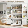 COSTWAY Küchenschrank hoch, 139 cm Vorratsschrank mit Produktbild-Vorschau 5