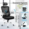 ALFORDSON Ergonomiczny fotel biurowy, samoregulacja lędźwi, Podgląd zdjęcia produktu 11