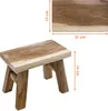 2.05 Sgabello/panca in legno di teak - circa 21 x 16 x 12 Anteprima dell’immagine prodotto 2