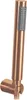 A copper-colored shower head with a gray nozzle insert, mounted on a wall bracket. Produktbild-Vorschau