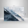 Bilder auf glas - Einteilig - Berge Nebel Bäume - 70x50cm - Produktbild-Vorschau 3