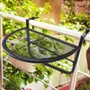 Balkonhängetisch halbrund aus Metall – Höhenverstellbarer Produktbild-Vorschau 2
