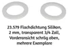 10 Stück Flachdichtung Silikon, 2 mm, transparent 3/4 Zoll Produktbild-Vorschau 4