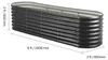 VEVOR Hochbeet aus Metall, 240 x 60 x 56 cm, verzinkter Produktbild-Vorschau 16