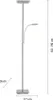 A tall, modern floor lamp with a flexible reading light and a remote control. Produktbild-Vorschau